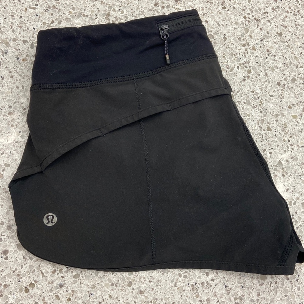 lululemon athletica Black Athletic Skort with Hidden Zip Pocket